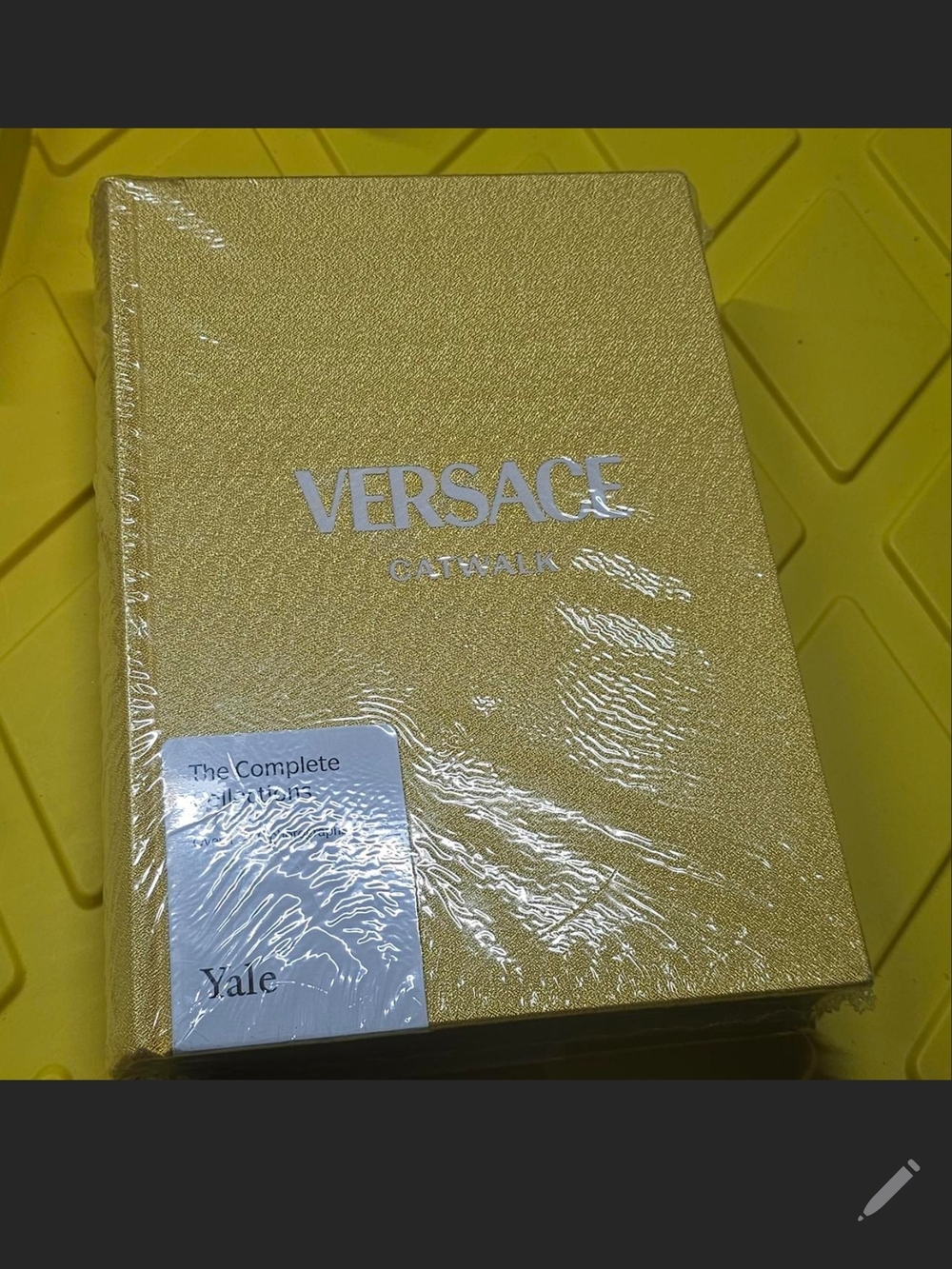 Versace Gold Textured Hardcover Book